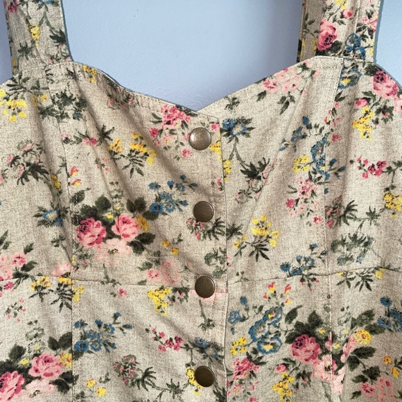 EUC Laura Ashley x Urban Outfitters Button-Front Mini Dress Floral Size Small - Picture 5 of 10